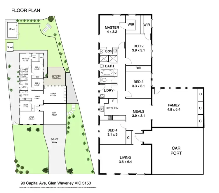 Floorplan of Homely house listing, 90 Capital Avenue, Glen Waverley VIC 3150