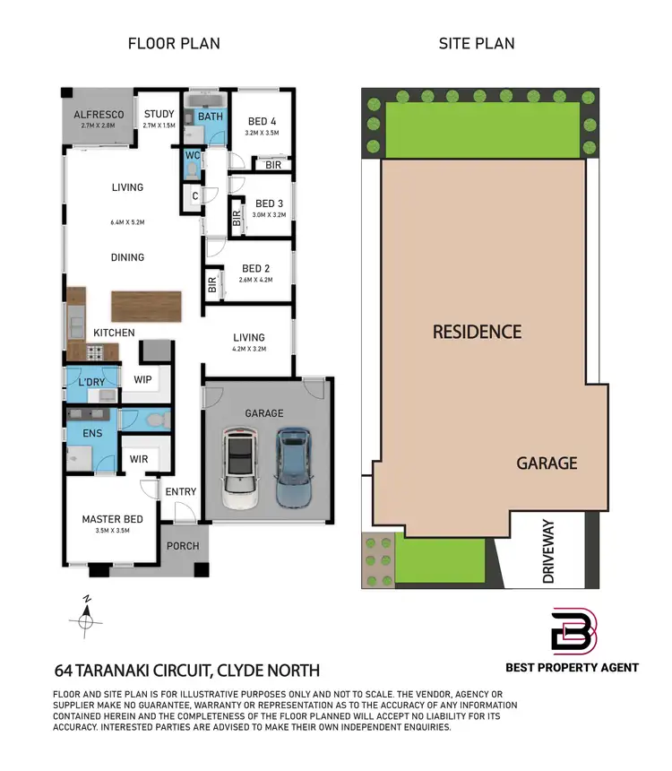 Floorplan of Homely house listing, 64 Taranaki Circuit, Clyde North VIC 3978