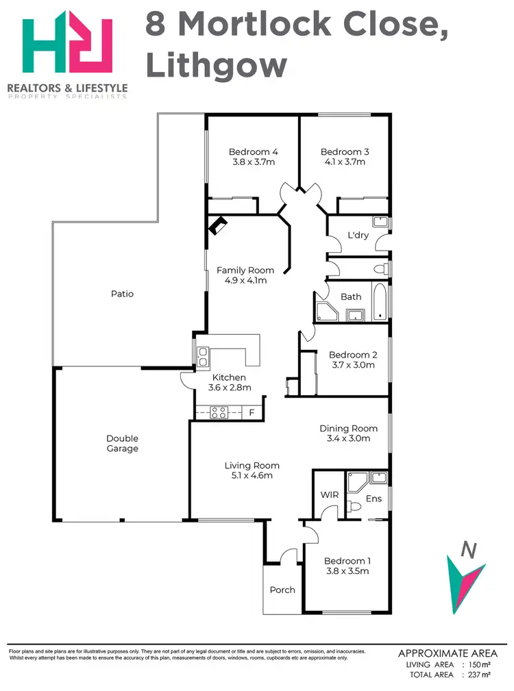 Floorplan of Homely house listing, 8 Mortlock Close, Lithgow NSW 2790