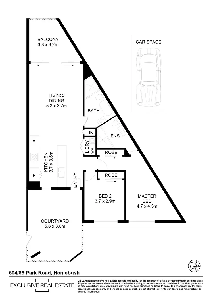 Floorplan of Homely apartment listing, 604/85 Park Road, Homebush NSW 2140