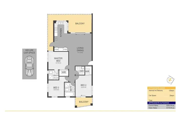 Floorplan of Homely apartment listing, 12/8 Bennett Street, Mortlake NSW 2137