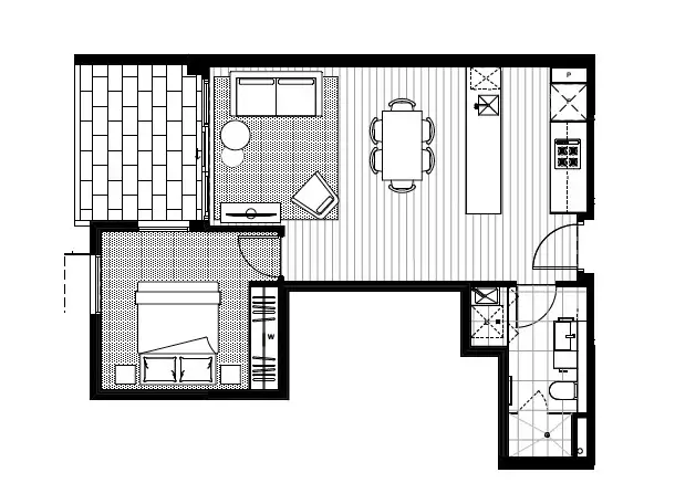 Floorplan of Homely apartment listing, 333/21 Village Avenue, Brunswick East VIC 3057