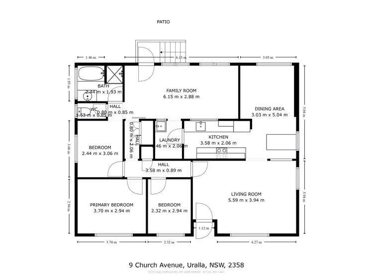 Floorplan of Homely house listing, 9 Church Avenue, Uralla NSW 2358