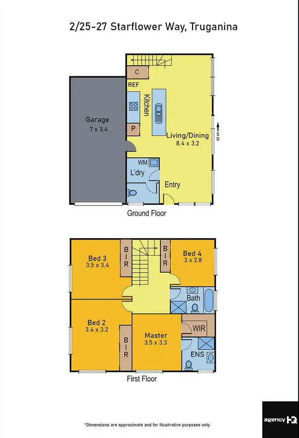 Floorplan of Homely townhouse listing, 2/25-27 Starflower Way, Truganina VIC 3029