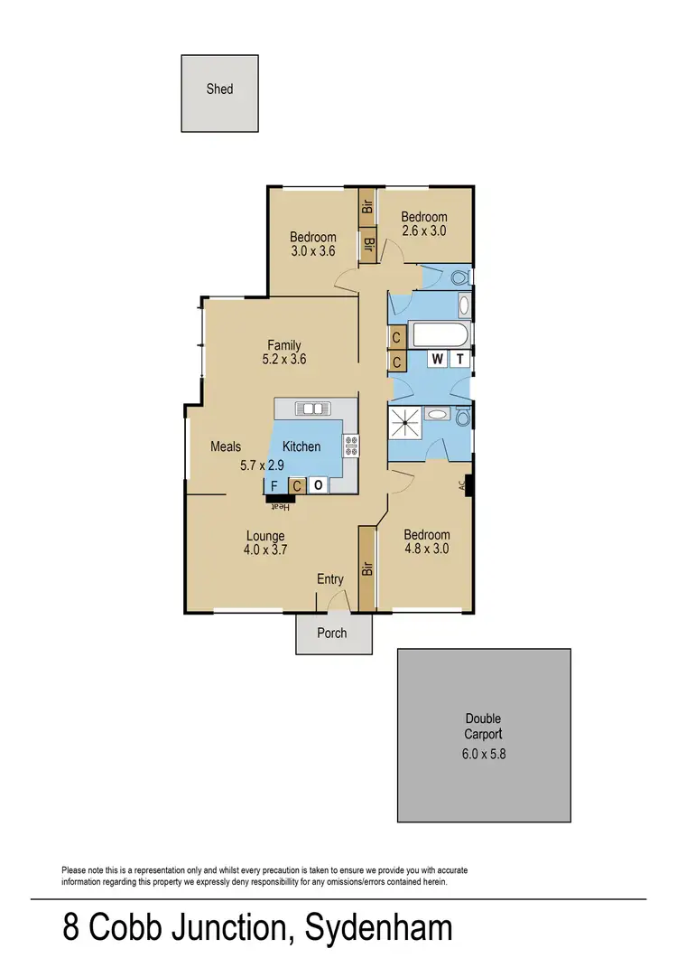 Floorplan of Homely house listing, 8 Cobb Junction, Sydenham VIC 3037