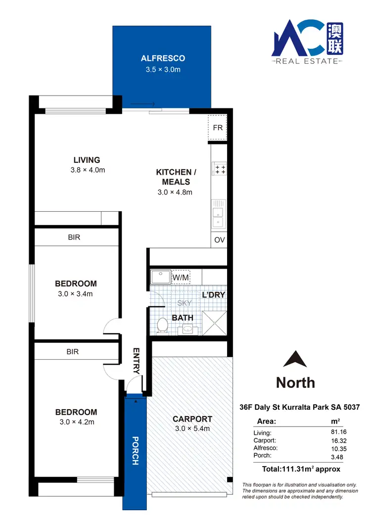 Floorplan of Homely house listing, 36F Daly Street, Kurralta Park SA 5037