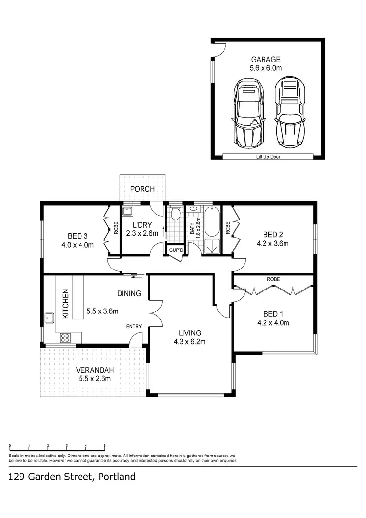Floorplan of Homely house listing, 129 Garden Street, Portland VIC 3305