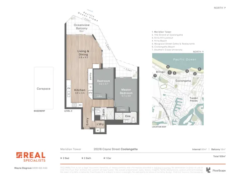 Floorplan of Homely apartment listing, 202/6 Coyne Street, Coolangatta QLD 4225