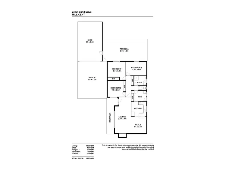 Floorplan of Homely house listing, 23 English Drive, Millicent SA 5280