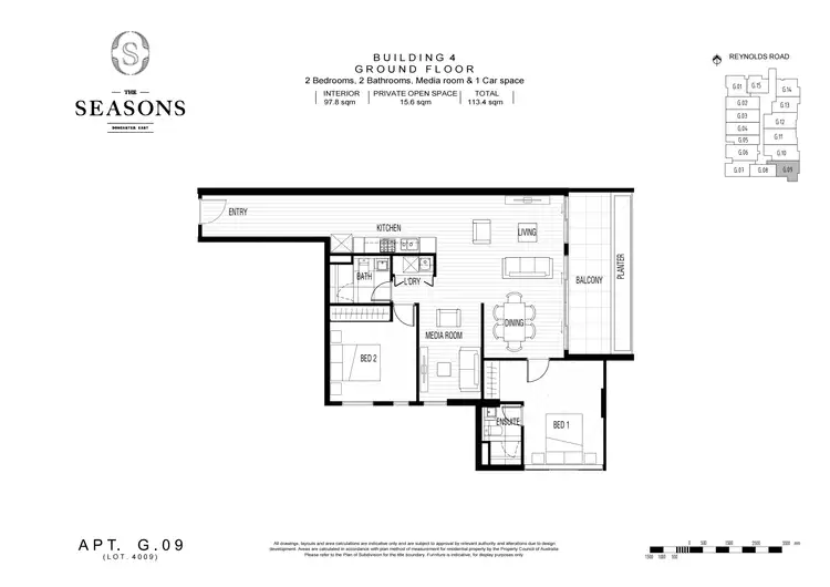 Floorplan of Homely apartment listing, G09/180 reynolds road, Doncaster East VIC 3109