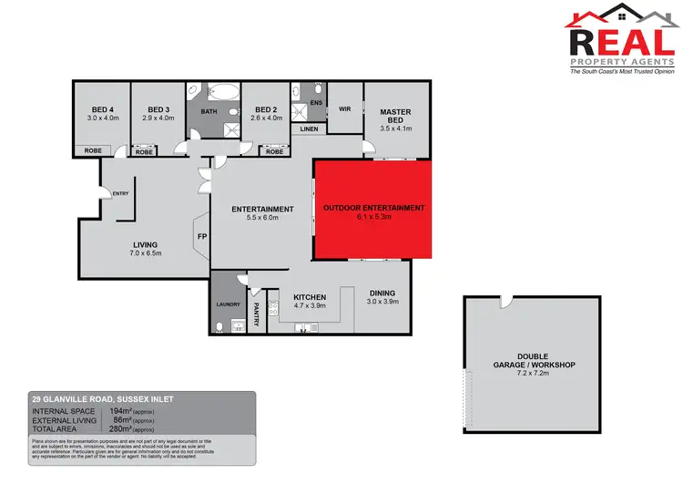 Floorplan of Homely house listing, 29 Glanville Road, Sussex Inlet NSW 2540