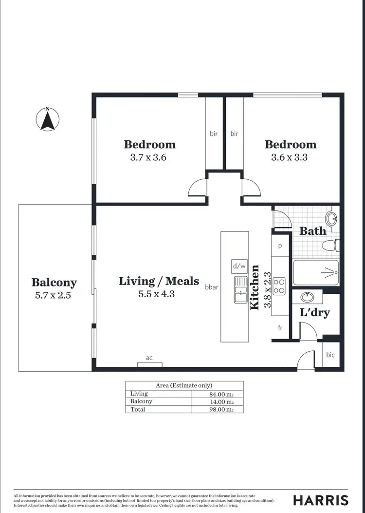 Floorplan of Homely apartment listing, 7/2 Todville Street, Woodville West SA 5011