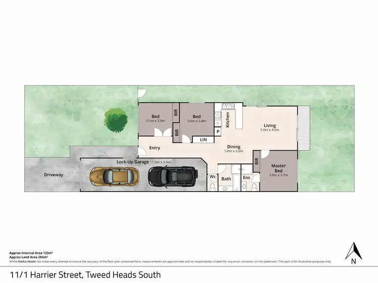 Floorplan of Homely villa listing, 11/1 Harrier Street, Tweed Heads South NSW 2486