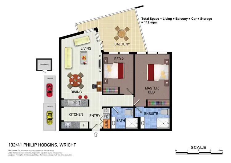 Floorplan of Homely apartment listing, 132/41 Philip Hodgins Street, Wright ACT 2611