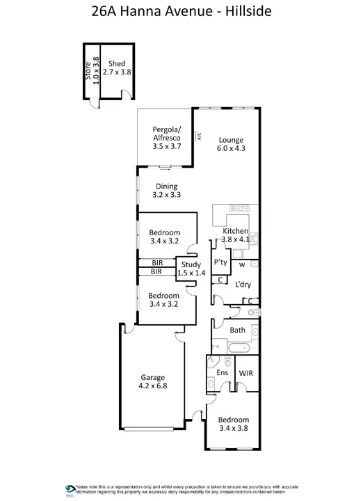 Floorplan of Homely house listing, 26A Hannah Avenue, Hillside VIC 3037
