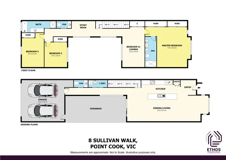 Floorplan of Homely townhouse listing, 8 Sullivan Walk, Point Cook VIC 3030