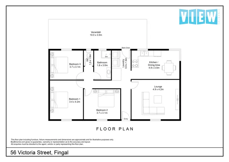 Floorplan of Homely house listing, 56 Victoria Street, Fingal TAS 7214