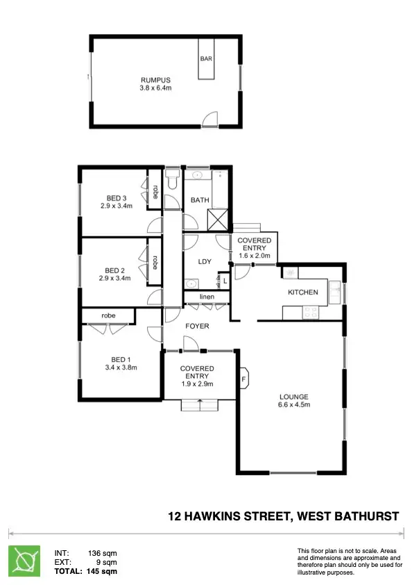 Floorplan of Homely house listing, 12 Hawkins Street, West Bathurst NSW 2795