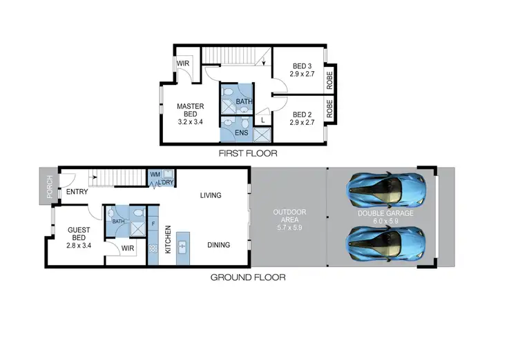 Floorplan of Homely semi-detached listing, 35 Spartan Avenue, Clyde North VIC 3978