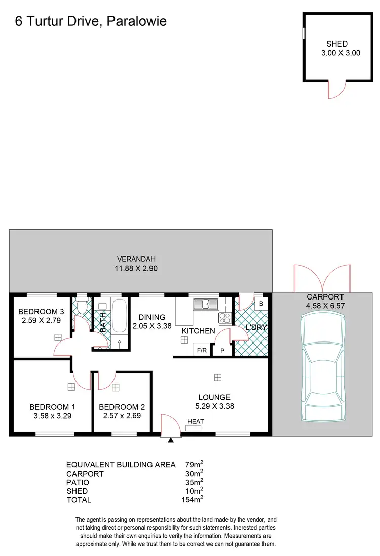 Floorplan of Homely house listing, 6 Turtur Drive, Paralowie SA 5108
