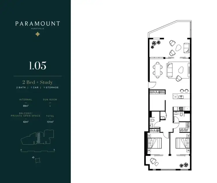 Floorplan of Homely apartment listing, 105/2 Woniora Road, Hurstville NSW 2220