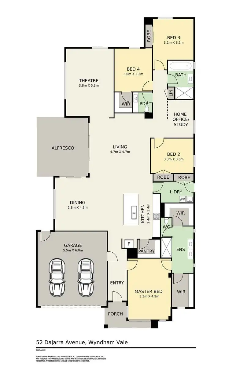 Floorplan of Homely house listing, 52 Dajarra Avenue, Wyndham Vale VIC 3024
