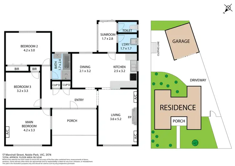 Floorplan of Homely house listing, 17 Marshall Street, Noble Park VIC 3174