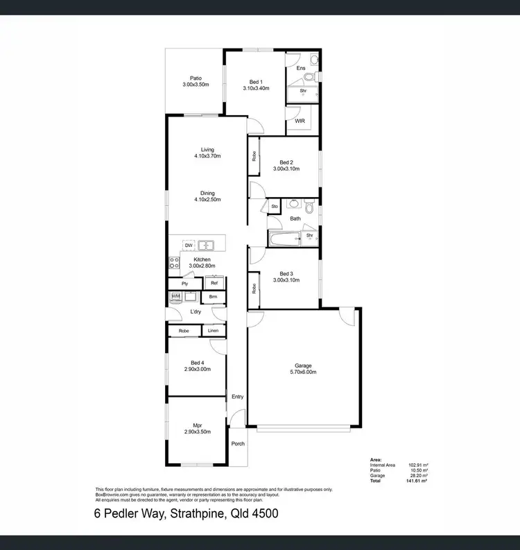 Floorplan of Homely house listing, 6 Pedler Way, Strathpine QLD 4500