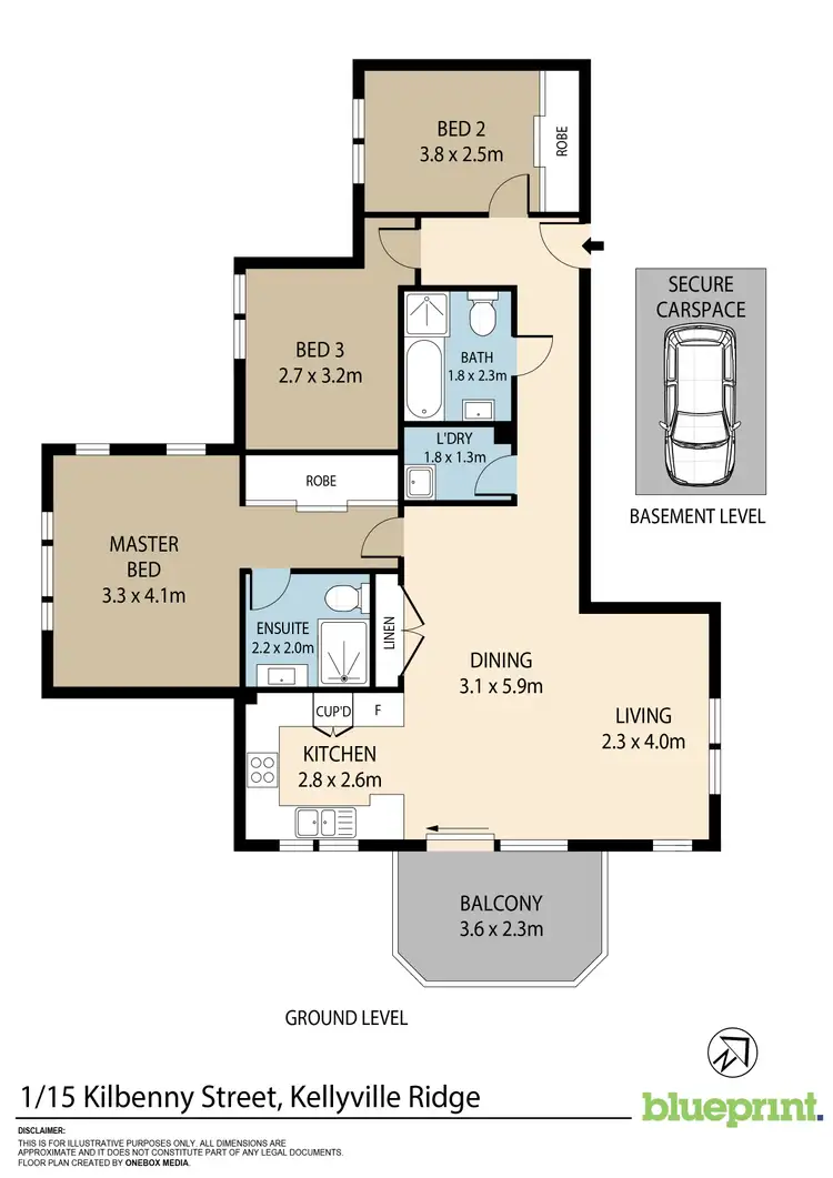 Floorplan of Homely apartment listing, 1/15 Kilbenny Street, Kellyville Ridge NSW 2155