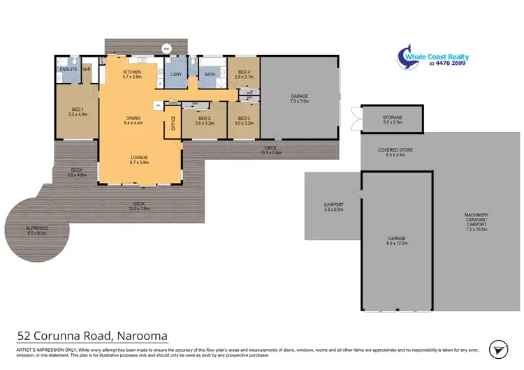 Floorplan of Homely rural property listing, 52 Corunna Road, Narooma NSW 2546