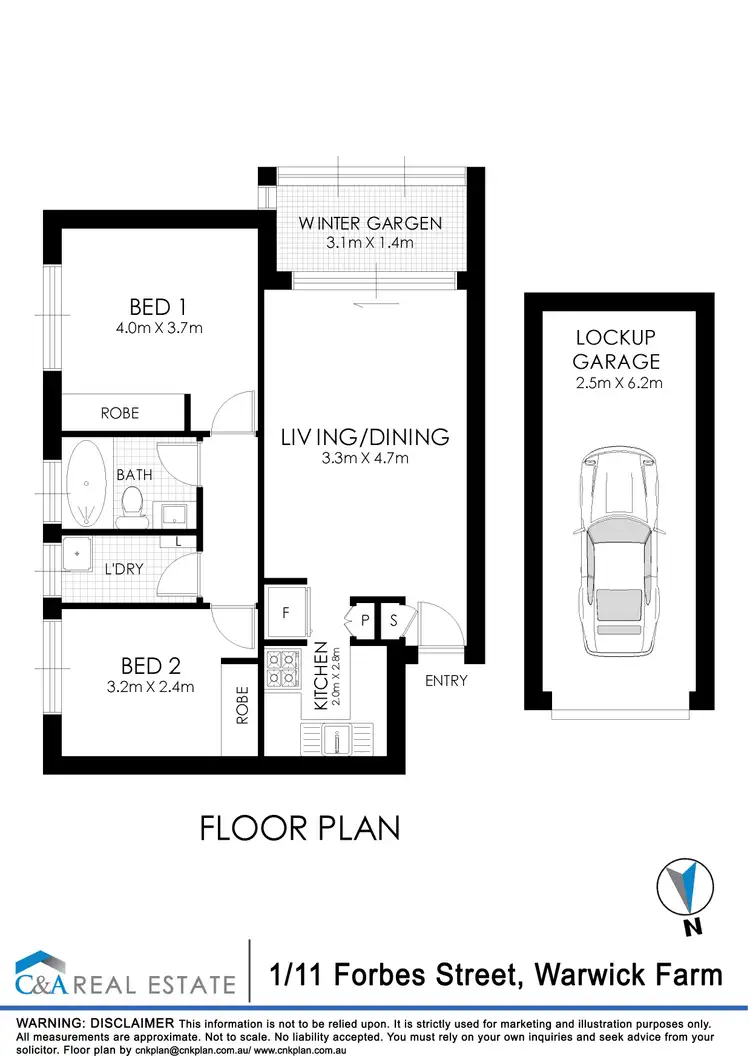 Floorplan of Homely unit listing, 1/11 Forbes Street, Warwick Farm NSW 2170
