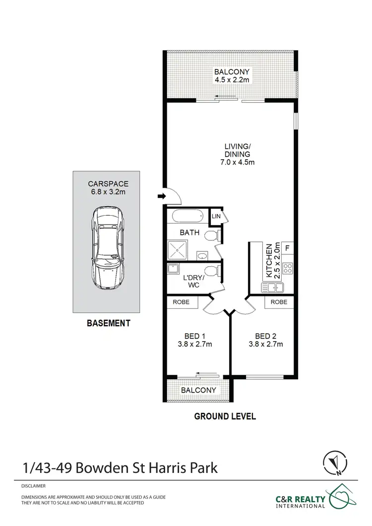 Floorplan of Homely apartment listing, 1/43 Bowden Street, Harris Park NSW 2150