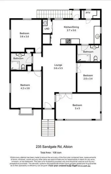 Floorplan of Homely house listing, 235 Sandgate Road, Albion QLD 4010