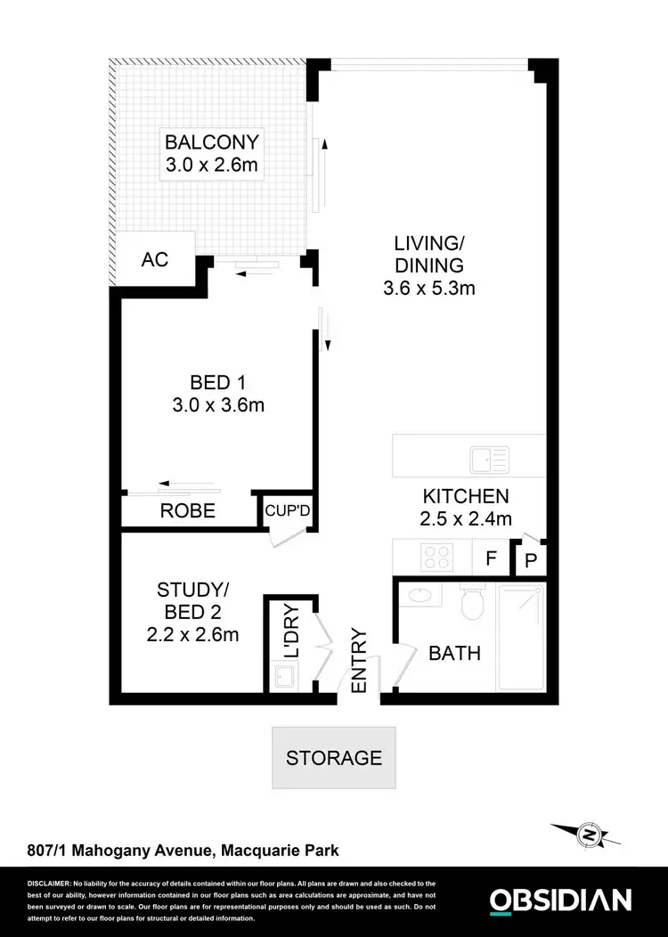 Floorplan of Homely apartment listing, 807/1 Mahogany Ave, Macquarie Park NSW 2113