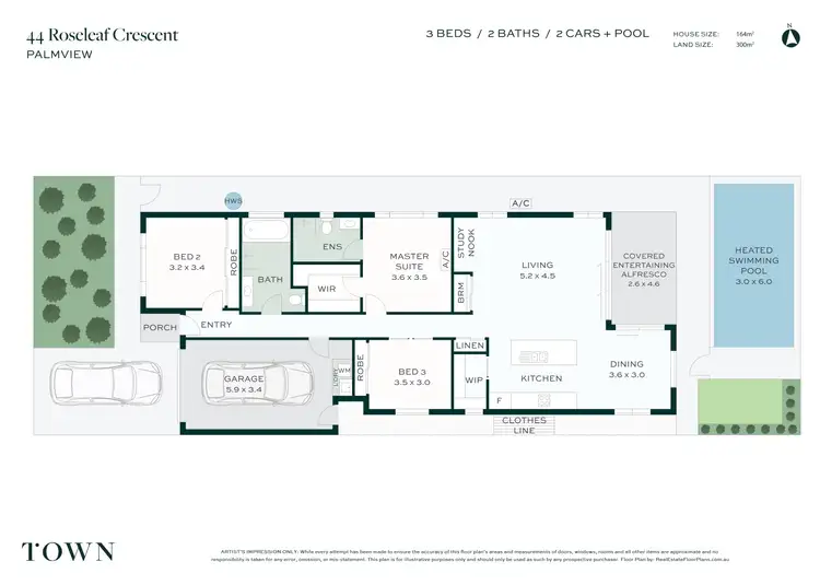 Floorplan of Homely house listing, 44 Roseleaf Crescent, Palmview QLD 4553