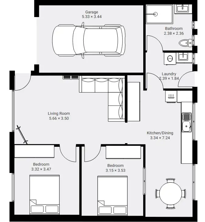 Floorplan of Homely unit listing, 2/119 WEHL STREET NORTH, Mount Gambier SA 5290