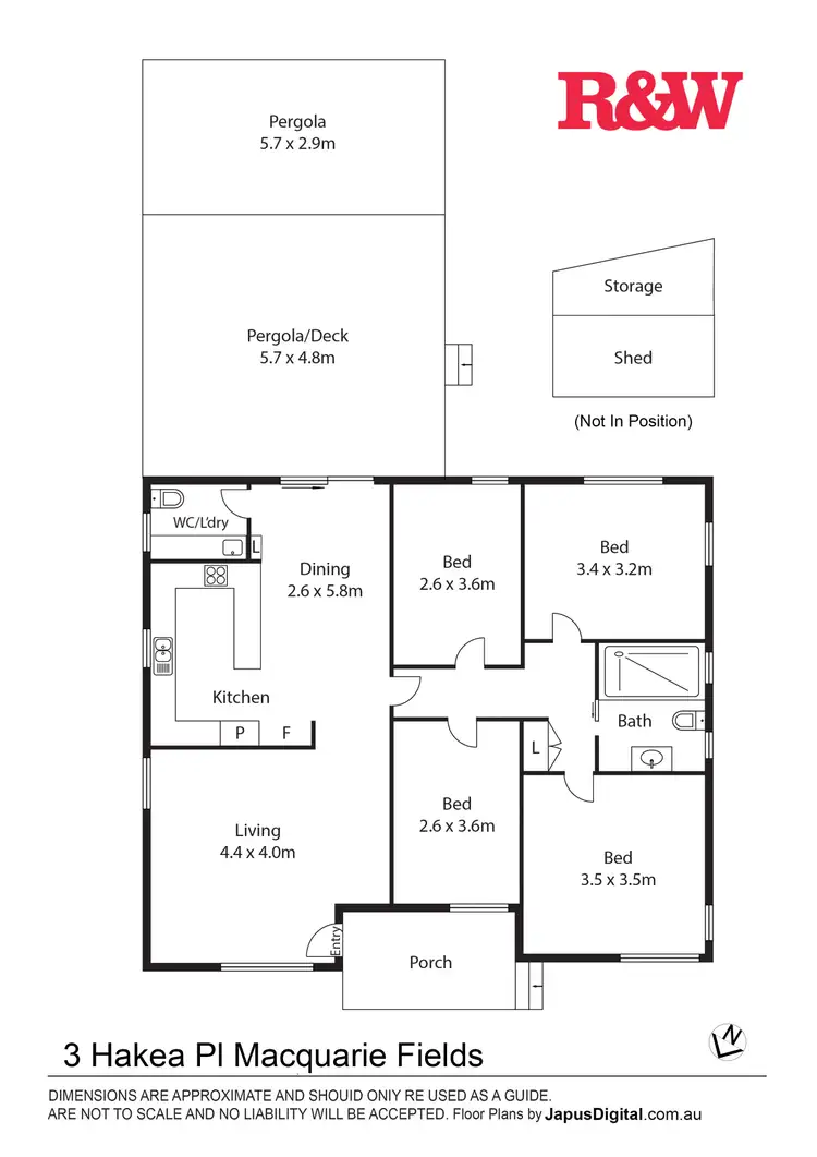 Floorplan of Homely house listing, 3 HAKEA PLACE, Macquarie Fields NSW 2564