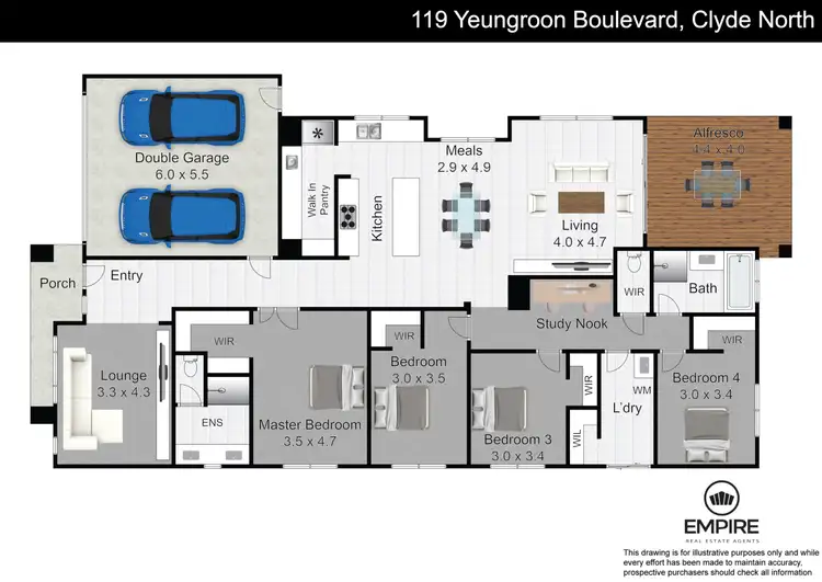 Floorplan of Homely house listing, 119 Yeungroon Blvd, Clyde North VIC 3978