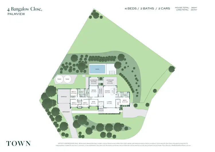 Floorplan of Homely house listing, 4 Bangalow Close, Palmview QLD 4553