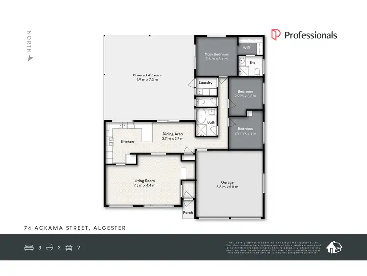 Floorplan of Homely house listing, 74 Ackama Street, Algester QLD 4115