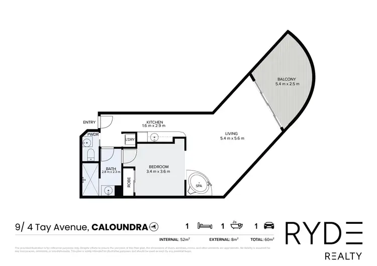 Floorplan of Homely unit listing, 9/4 TAY AVENUE, Caloundra QLD 4551
