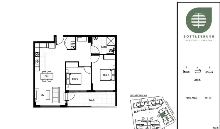 Floorplan of Homely apartment listing, 115/121 Jerralong Drive, Schofields NSW 2762