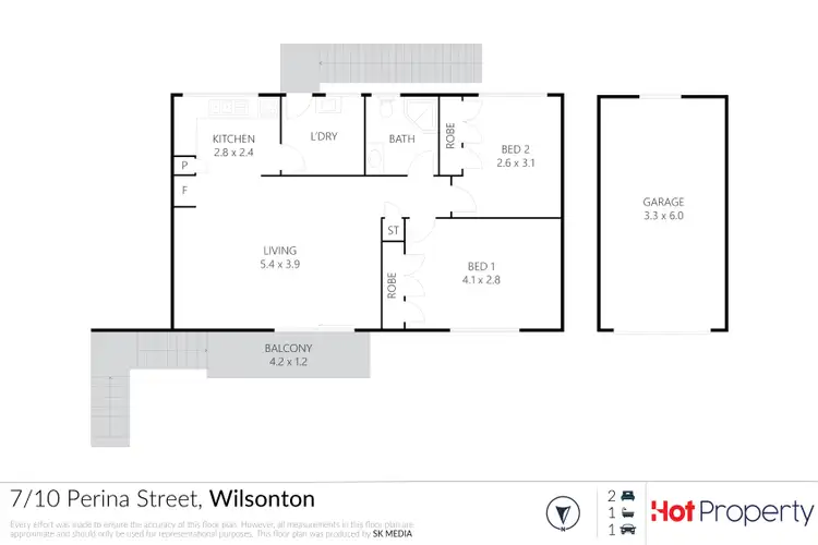 Floorplan of Homely unit listing, Unit 7/10 Perina Street, Wilsonton QLD 4350