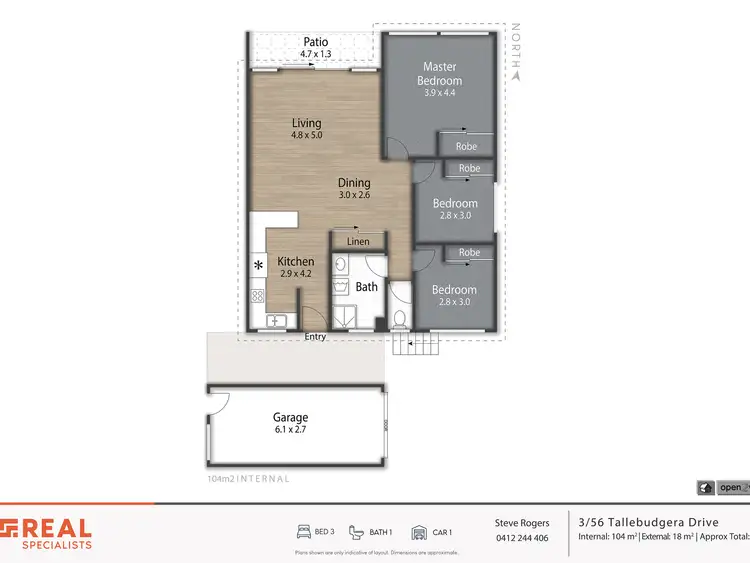 Floorplan of Homely unit listing, 3/56 Tallebudgera Drive, Palm Beach QLD 4221