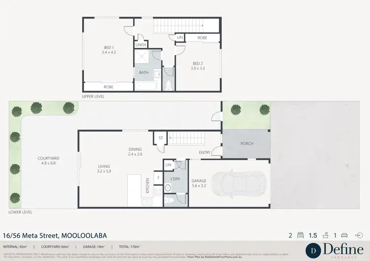 Floorplan of Homely townhouse listing, 16/56 Meta Street, Mooloolaba QLD 4557