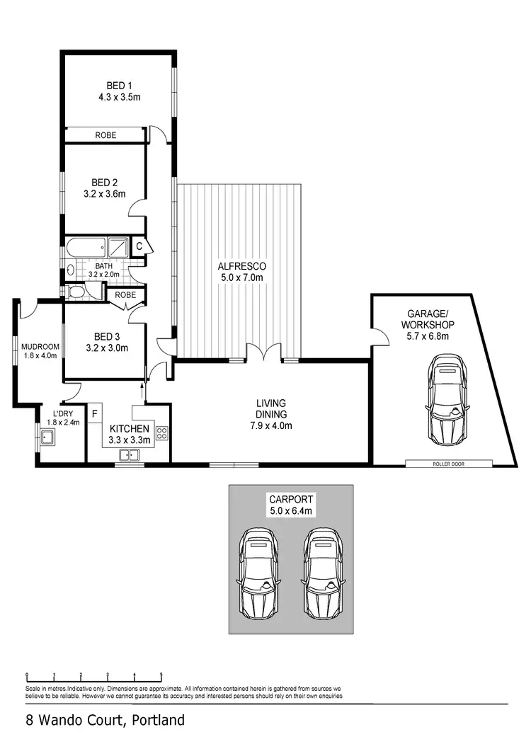 Floorplan of Homely house listing, 8 Wando Court, Portland VIC 3305