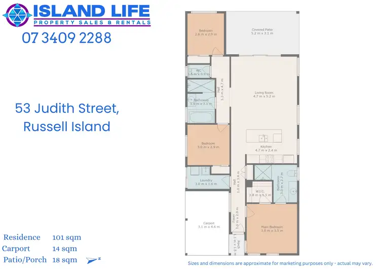 Floorplan of Homely house listing, 53 JUDITH STREET, Russell Island QLD 4184