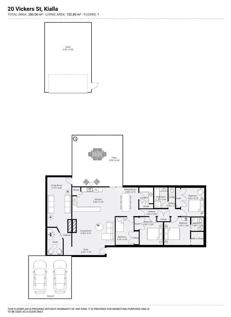 Floorplan of Homely house listing, 20 Vickers Street, Kialla VIC 3631