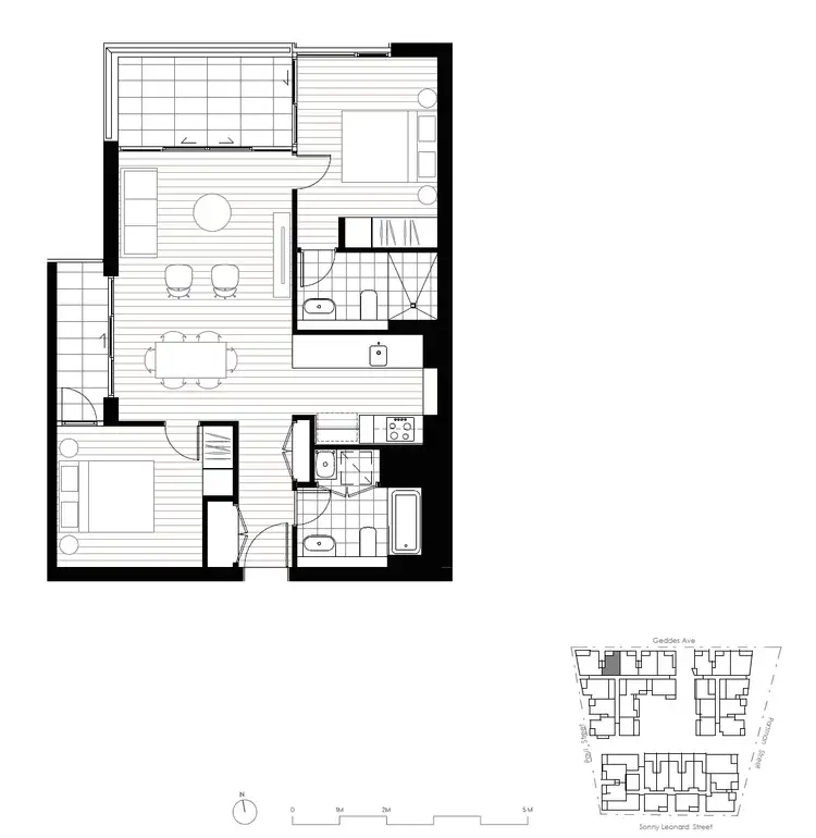 Floorplan of Homely apartment listing, 303/6 Paul Street, Zetland NSW 2017