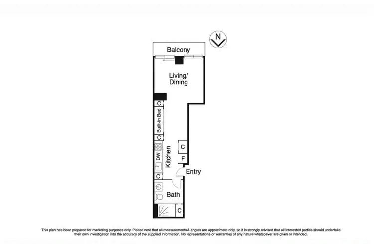 Floorplan of Homely apartment listing, 2308/350 William Street, Melbourne VIC 3000